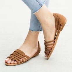 City Classified Shoes Open-Toe Huarache Style Sandal Flats FINAL SALE