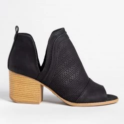 Qupid Shoes Open-Toe Pinhole Booties FINAL SALE