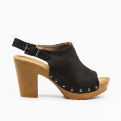 Nature Breeze Open-Toe Faux Wooden Clog Heels Newest Arrivals 10 Nature Breeze Open-Toe Faux Wooden Clog Heels Newest Arrivals