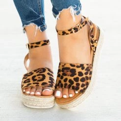 Soho Girls Newest Arrivals Open-Toed Espadrille Flatform Sandal Wedges