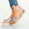 Soho Girls Newest Arrivals Open-Toed Espadrille Flatform Sandal Wedges