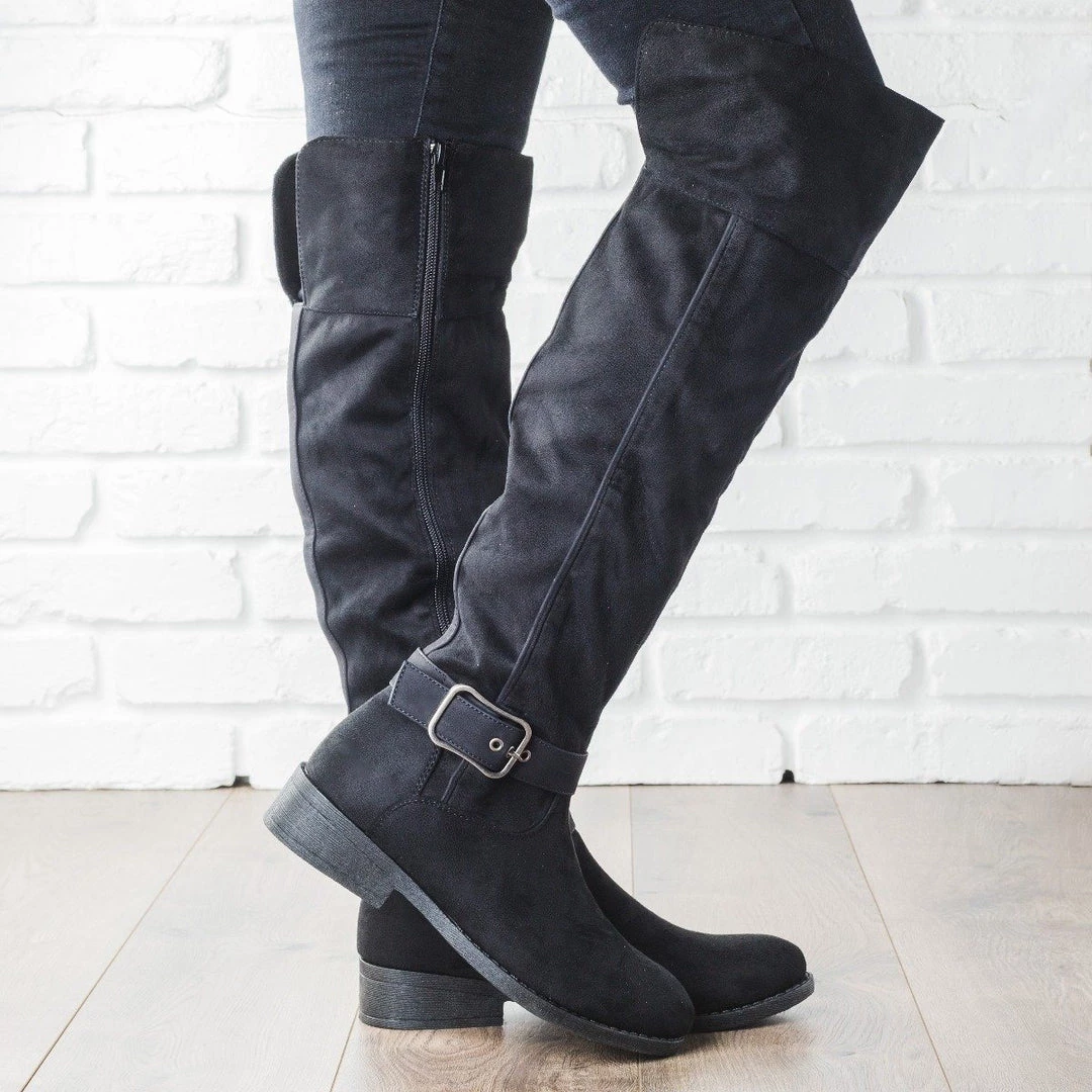 Qupid Shoes Newest Arrivals Over The Knee Buckle Boots 1 Qupid Shoes Newest Arrivals Over The Knee Buckle Boots