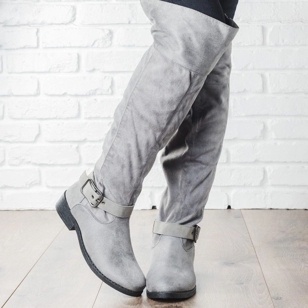 Qupid Shoes Newest Arrivals Over The Knee Buckle Boots 2 Qupid Shoes Newest Arrivals Over The Knee Buckle Boots