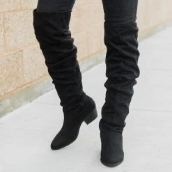 Qupid Shoes Newest Arrivals Over The Knee Slouchy Boots
