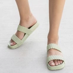 Bamboo Pastel Braided Slides