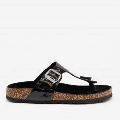 Anna Shoes Newest Arrivals Patent Leather Buckle Sandals