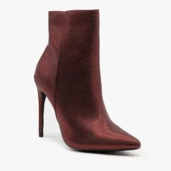 Mata Newest Arrivals Pearly Snake Stiletto Booties