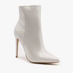 Mata Newest Arrivals Pearly Snake Stiletto Booties