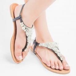 Qupid Shoes Pearly Thong Sandals