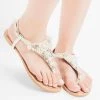 Qupid Shoes Pearly Thong Sandals