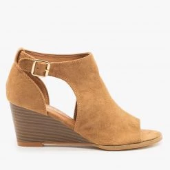 Mata Newest Arrivals Peep-Toe Cutout Bootie Wedges 13 Mata Newest Arrivals Peep-Toe Cutout Bootie Wedges