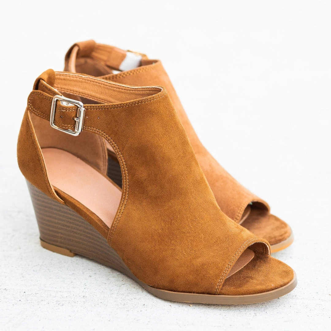 Mata Newest Arrivals Peep-Toe Cutout Bootie Wedges 10 Mata Newest Arrivals Peep-Toe Cutout Bootie Wedges