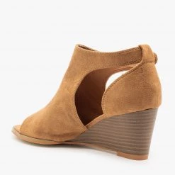 Mata Newest Arrivals Peep-Toe Cutout Bootie Wedges 14 Mata Newest Arrivals Peep-Toe Cutout Bootie Wedges
