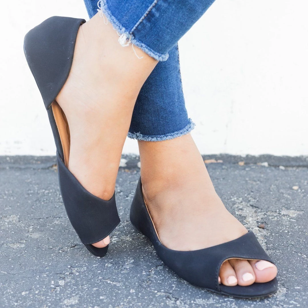 Qupid Shoes Newest Arrivals Peep Toe D'orsay Flats 3 Qupid Shoes Newest Arrivals Peep Toe D'orsay Flats