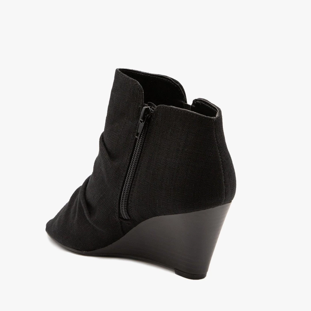 Soda Shoes Peep Toe Wedge Booties Newest Arrivals 2 Soda Shoes Peep Toe Wedge Booties Newest Arrivals