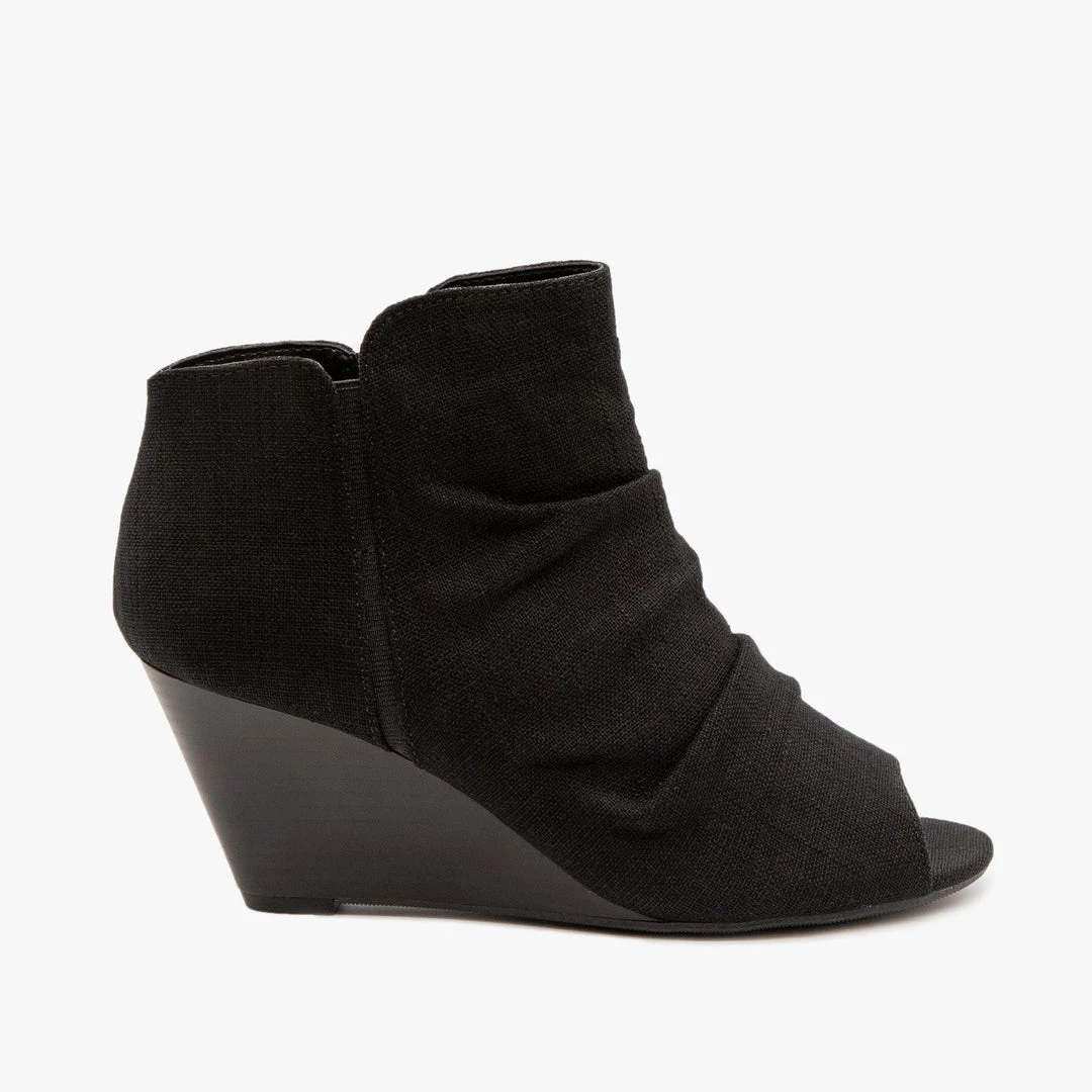 Soda Shoes Peep Toe Wedge Booties Newest Arrivals 1 Soda Shoes Peep Toe Wedge Booties Newest Arrivals