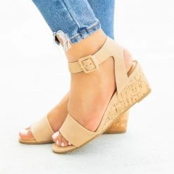 City Classified Shoes Perfect Cork Summer Wedges