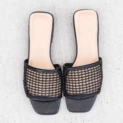 Soda Shoes Perfect Perforated Squared-Toe Sandals Newest Arrivals