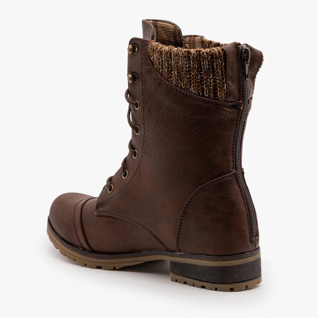 Refresh Perfect Sweater Combat Boots FINAL SALE 4 Refresh Perfect Sweater Combat Boots FINAL SALE