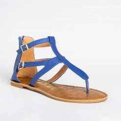 Qupid Shoes Perfect Thong-Toed Gladiator Sandals