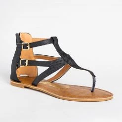 Qupid Shoes Perfect Thong-Toed Gladiator Sandals