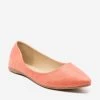 Bella Marie Perfectly Peach Pointed Toe Flats Newest Arrivals