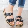 Bamboo Shoes Perforated Double Buckle Platform Slides Newest Arrivals