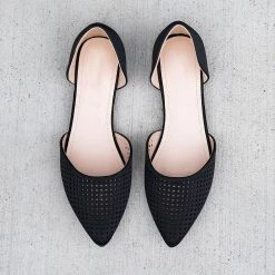 Forever Perforated Pointed-Toe Flats Newest Arrivals