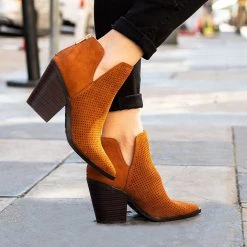Bamboo Newest Arrivals Pia Perforated Booties