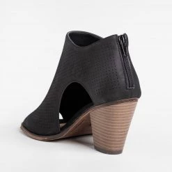 Mata Newest Arrivals Pinhole Cutout Peep Toe Booties