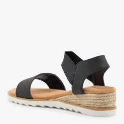 Bella Marie Pinhole Espadrille Wedge Sandals