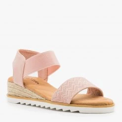 Bella Marie Pinhole Espadrille Wedge Sandals