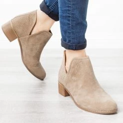 AMS Shoes Newest Arrivals Pinhole Heel Booties