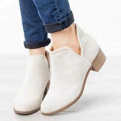 AMS Shoes Newest Arrivals Pinhole Heel Booties
