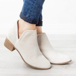AMS Shoes Newest Arrivals Pinhole Heel Booties