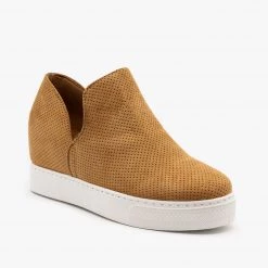 Bamboo Shoes Pinhole Inner Wedge Sneakers