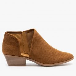 Soda Shoes Newest Arrivals Pinhole Low Ankle Booties