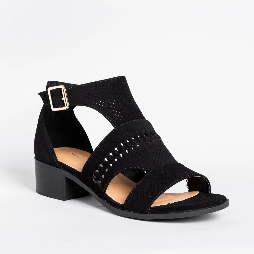 Top Moda Newest Arrivals Pinhole Open-Toe Ankle Bootie Heels FINAL SALE 2 Top Moda Newest Arrivals Pinhole Open-Toe Ankle Bootie Heels FINAL SALE