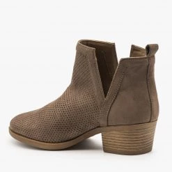Reneeze Shoes Pinhole Side Cut Booties FINAL SALE
