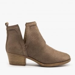Reneeze Shoes Pinhole Side Cut Booties FINAL SALE