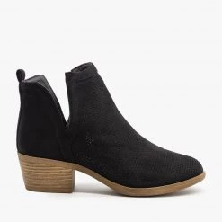 Reneeze Shoes Pinhole Side Cut Booties FINAL SALE