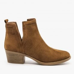 Reneeze Shoes Pinhole Side Cut Booties FINAL SALE