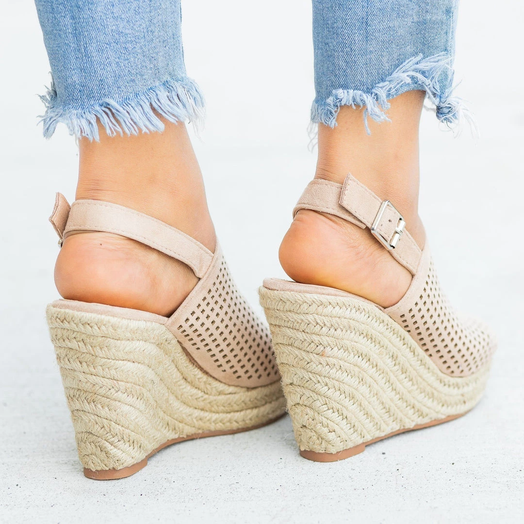 AMS Shoes Pinhole Slingback Espadrille Wedges Newest Arrivals 8 AMS Shoes Pinhole Slingback Espadrille Wedges Newest Arrivals