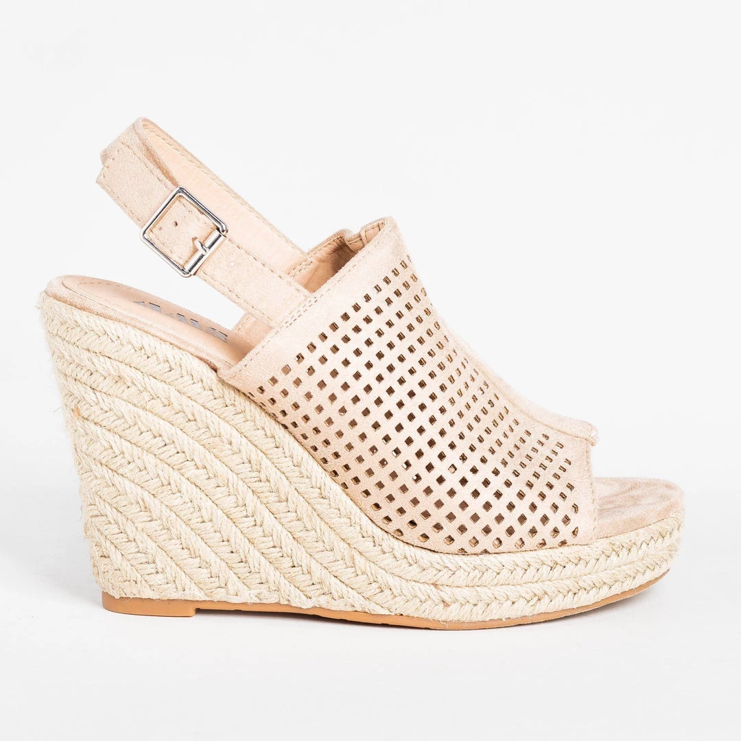 AMS Shoes Pinhole Slingback Espadrille Wedges Newest Arrivals 2 AMS Shoes Pinhole Slingback Espadrille Wedges Newest Arrivals