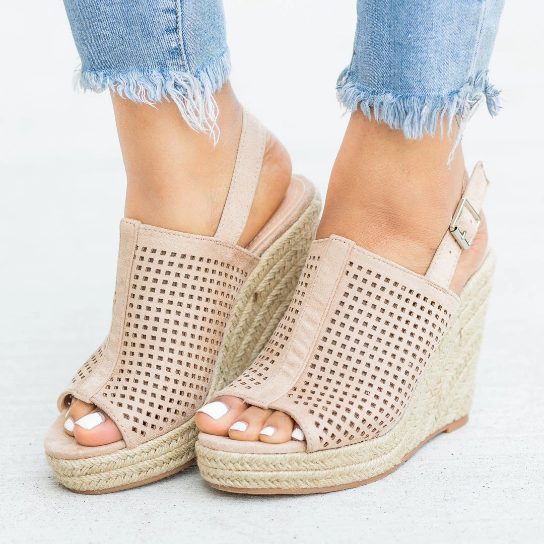 AMS Shoes Pinhole Slingback Espadrille Wedges Newest Arrivals 7 AMS Shoes Pinhole Slingback Espadrille Wedges Newest Arrivals