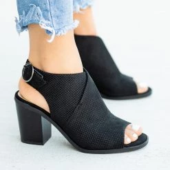 Nature Breeze Pinhole Slingback Open-Toe Booties Newest Arrivals