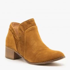 AMS Shoes Newest Arrivals Pinhole Tulip Cut Booties 8 AMS Shoes Newest Arrivals Pinhole Tulip Cut Booties