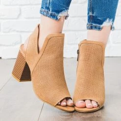 Bamboo Shoes Newest Arrivals Pinhole V-Cut Bootie