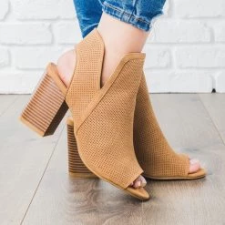 Bamboo Shoes Newest Arrivals Pinhole V-Cut Bootie