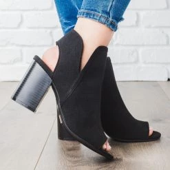 Bamboo Shoes Newest Arrivals Pinhole V-Cut Bootie